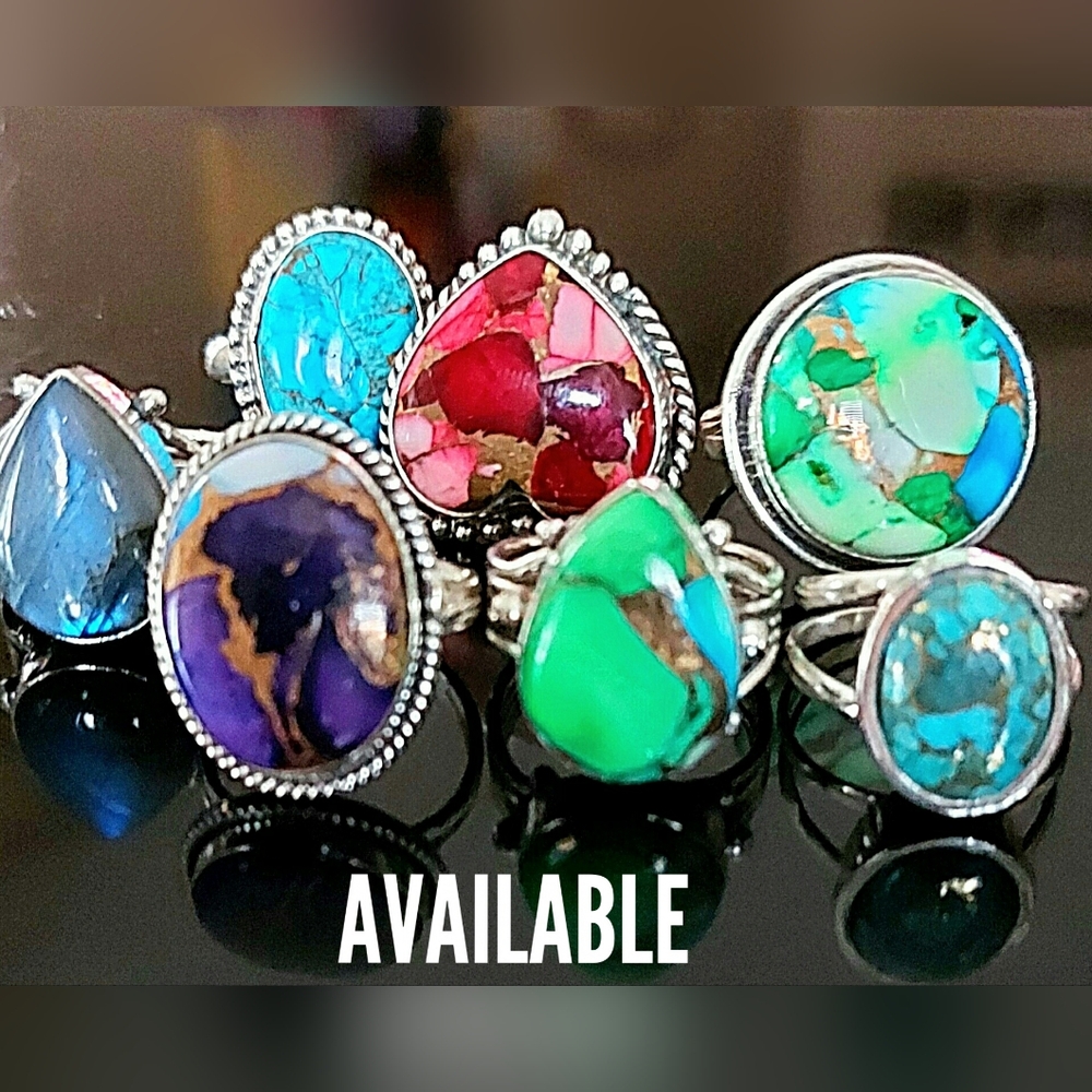 Rose Pink Turquoise ring - Picture 4 of 6